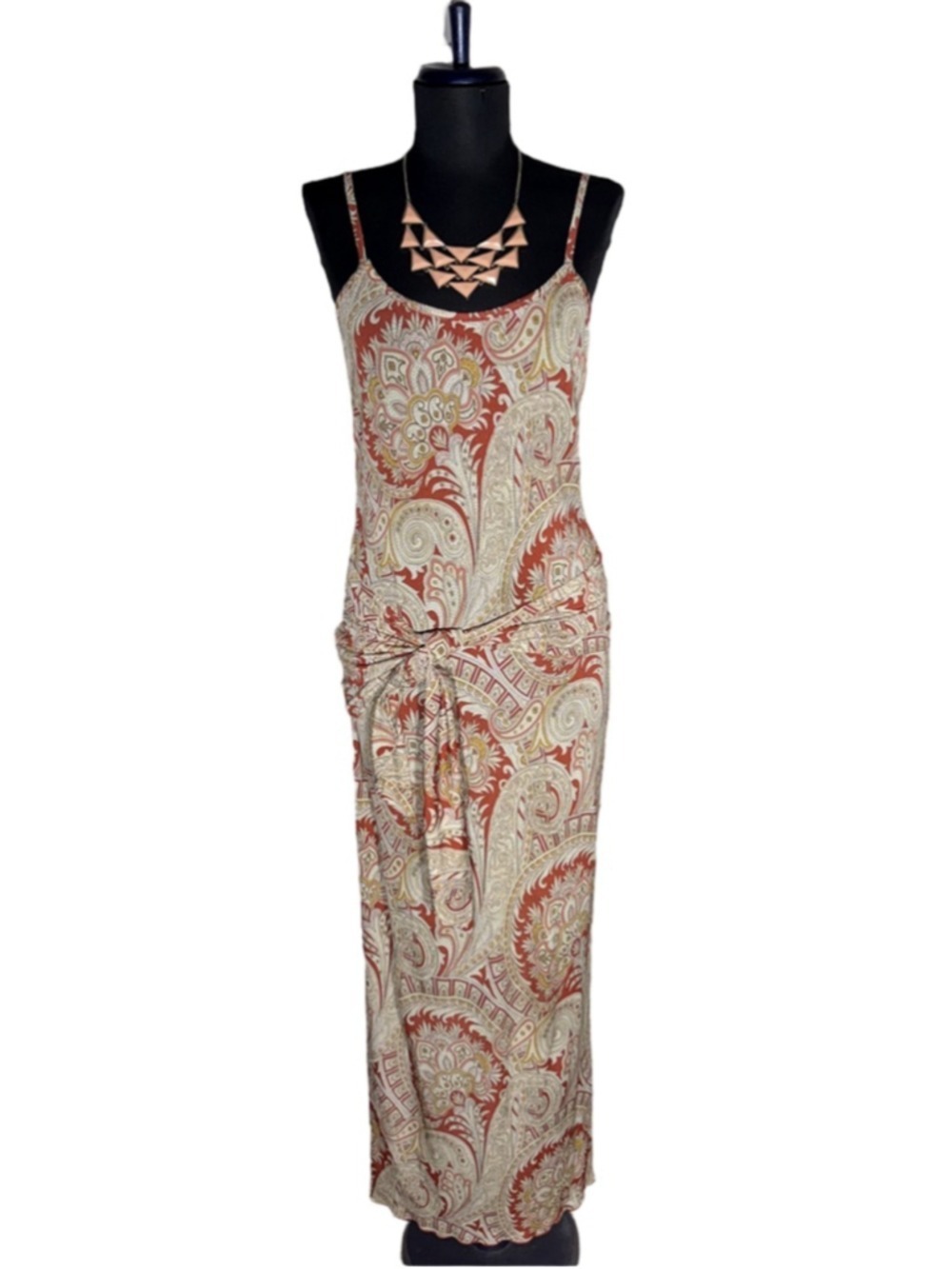 Vintage Wet Seal Y2K maxi dress boho hippie paisley festival fairy whimsigoth M